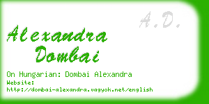 alexandra dombai business card